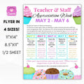 editable teacher appreciation week flyer sign set